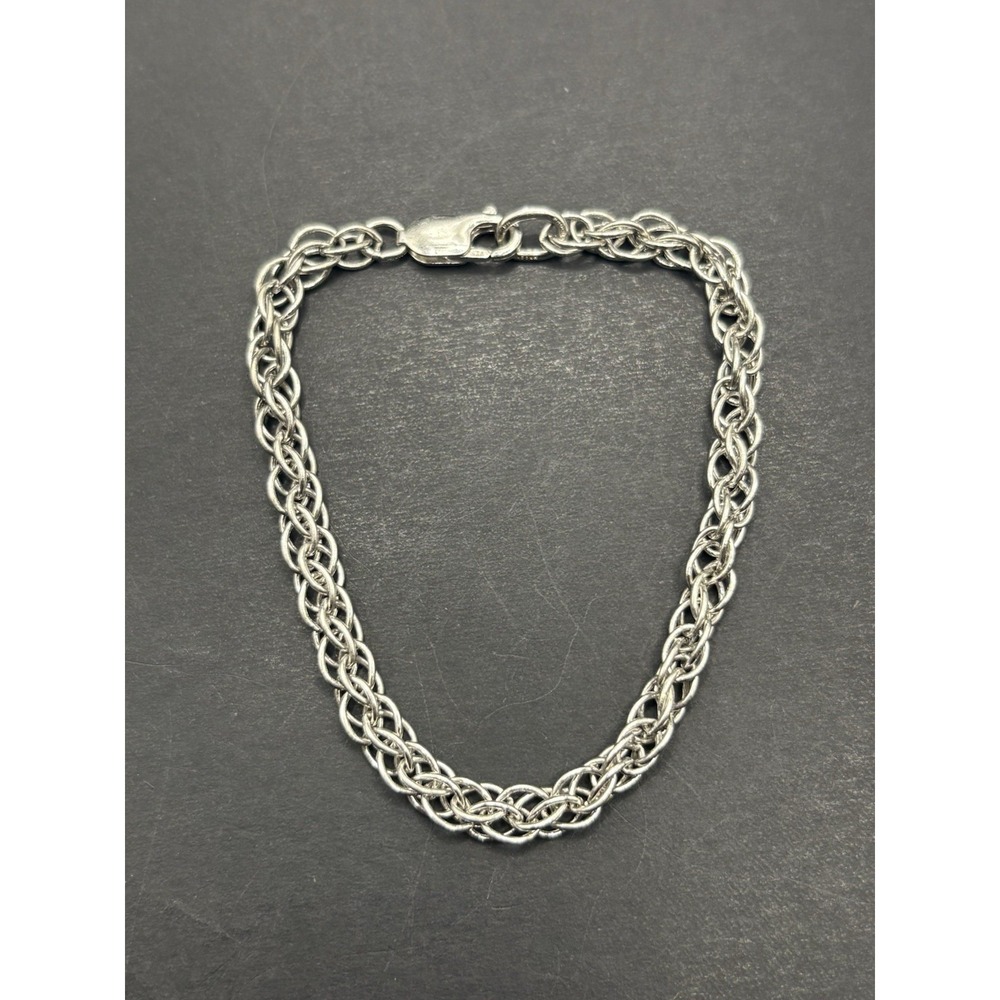 7.25" Sterling Silver Chain Bracelet 8 Grams Lobster H4